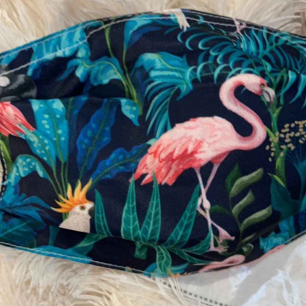 New Tropical flamingo face mask